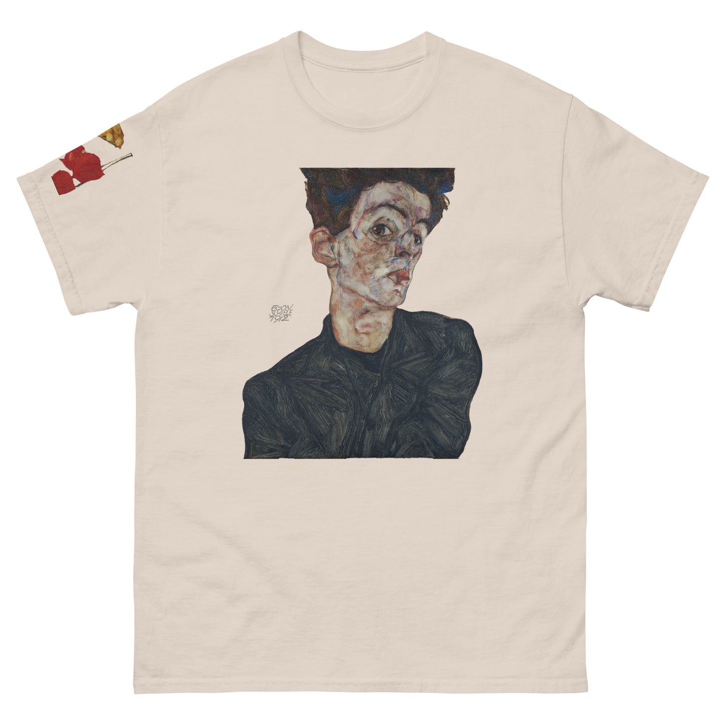 Egon Schiele - Self-Portrait With Physalis T-shirt AF0002