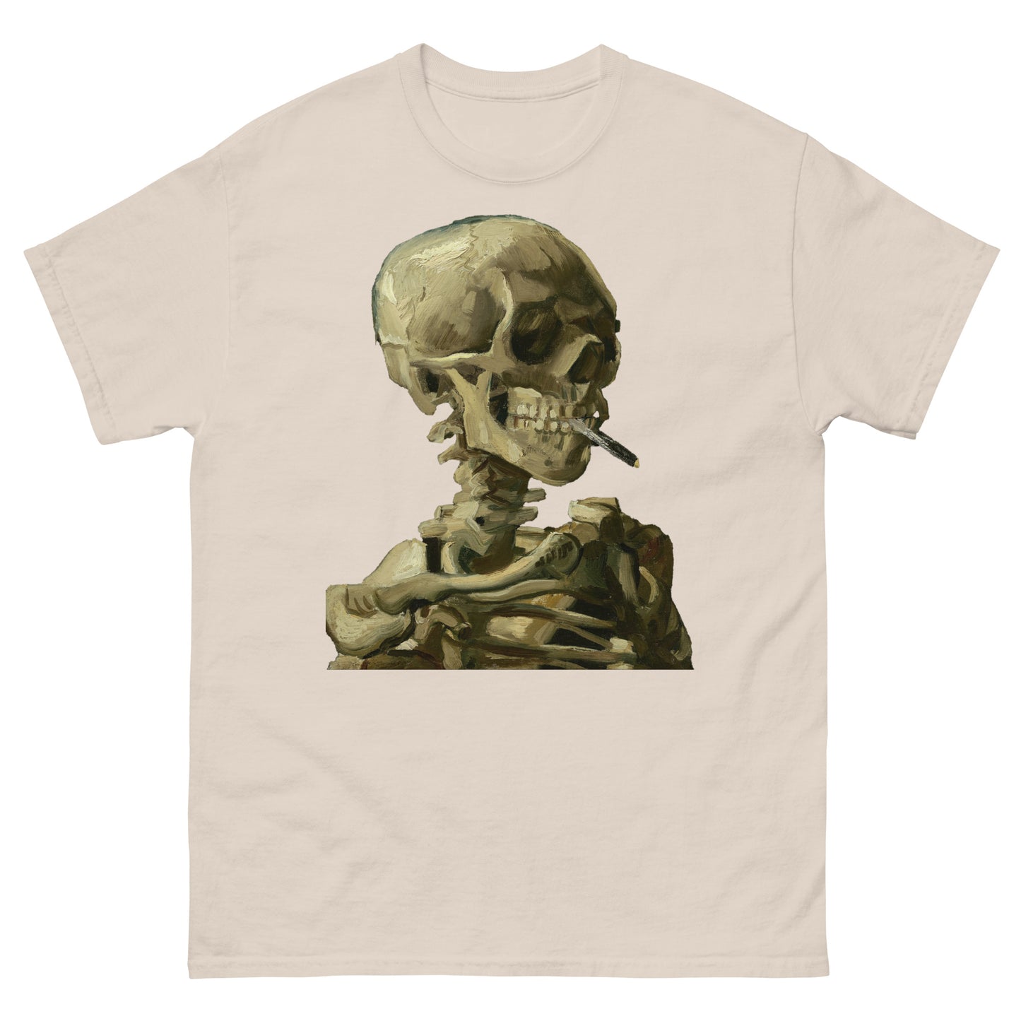 Vincent van Gogh - Head Of A Skeleton With A Burning Cigarette Short Sleeve T-shirt AF0019