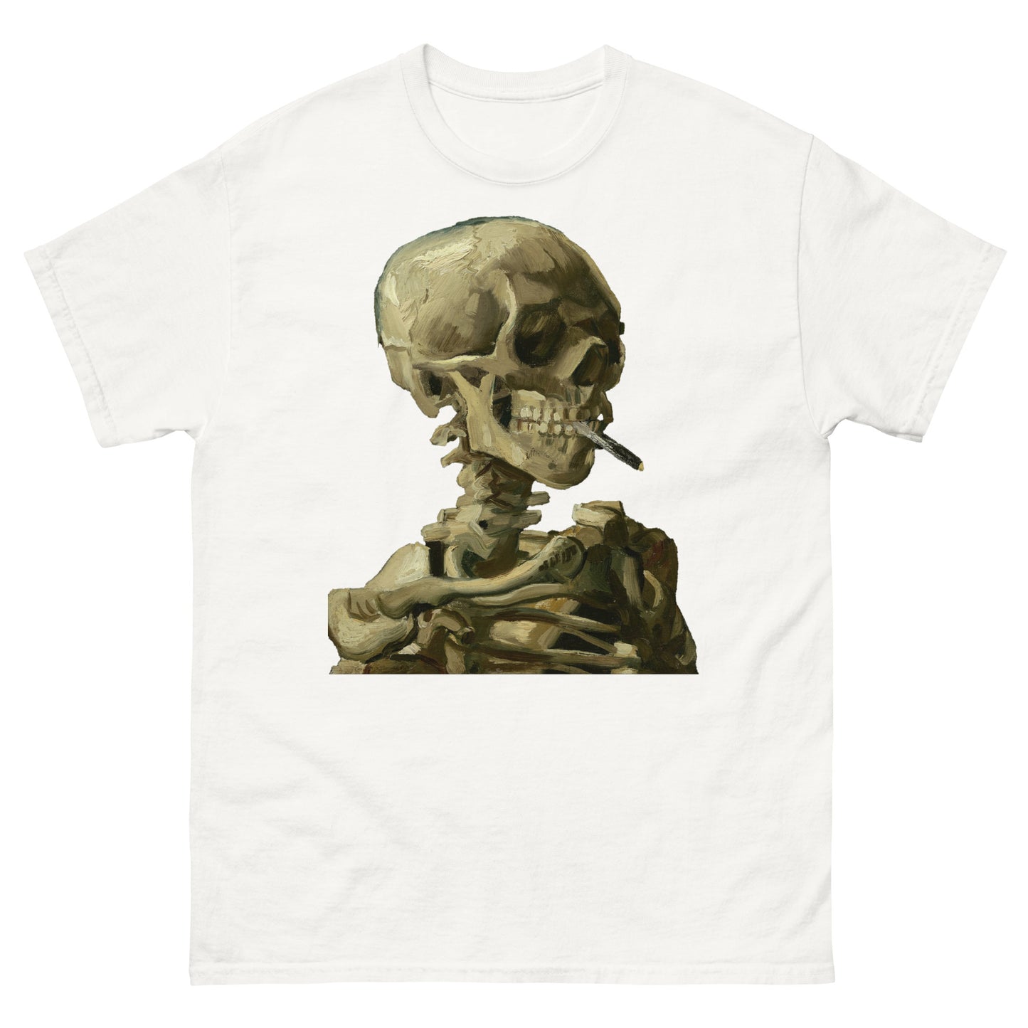 Vincent van Gogh - Head Of A Skeleton With A Burning Cigarette Short Sleeve T-shirt AF0019