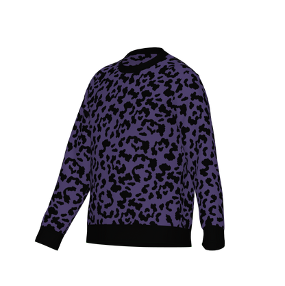 Classic Fit Leopard Pattern Knit Sweater WNK0003