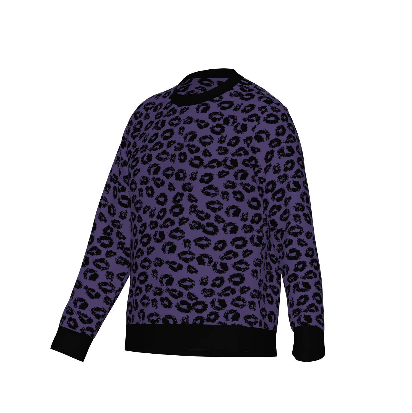 Classic Fit Leopard Pattern Knit Sweater WNK0005