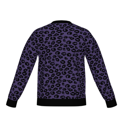 Classic Fit Leopard Pattern Knit Sweater WNK0005