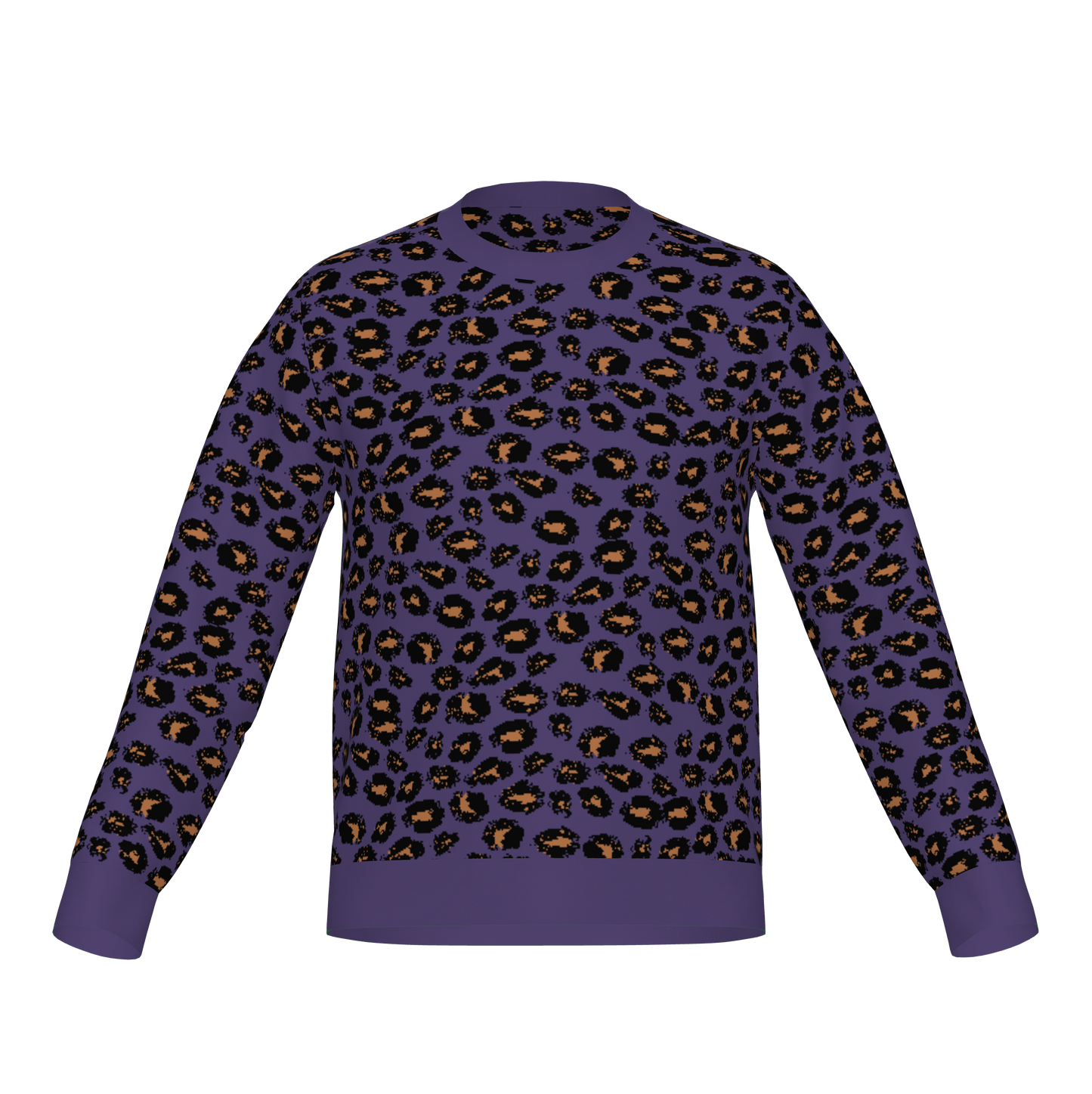 Classic Fit Leopard Pattern Knit Sweater WNK0006