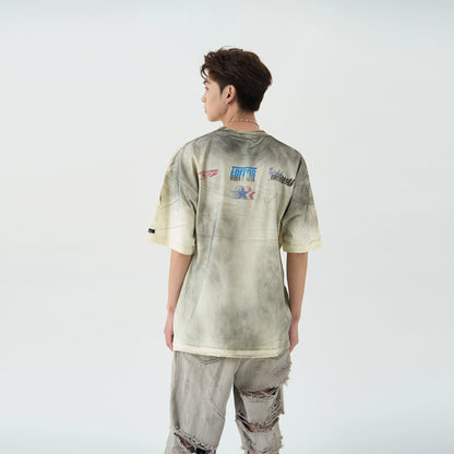 Old Wash Dirty Dye Short Sleeve T-Shirt WN4975
