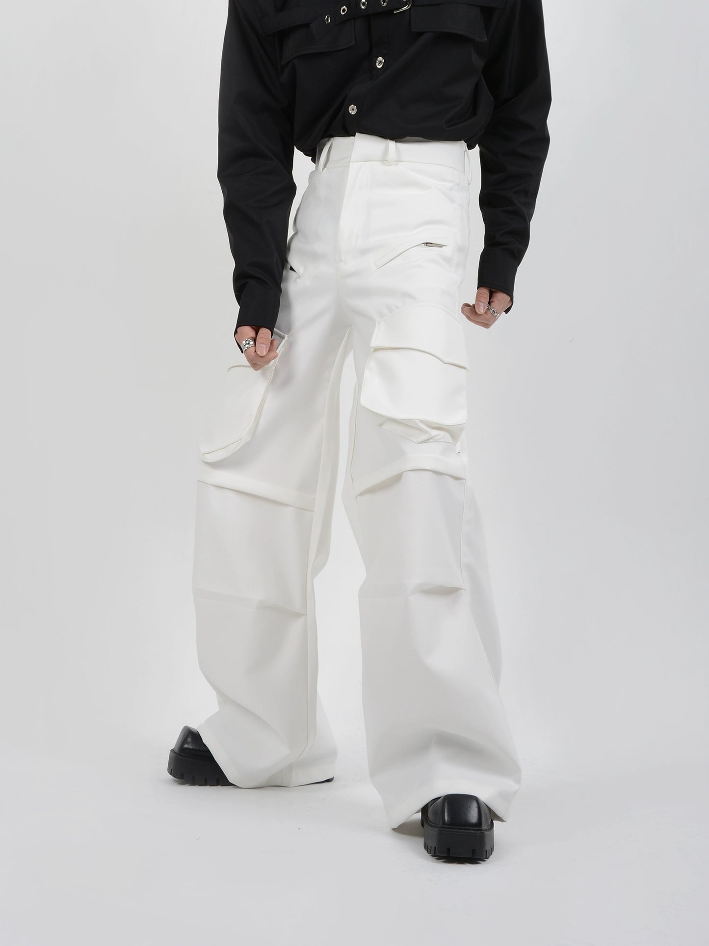 Large Pocket Straight Workwear Pants WN5108
