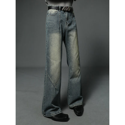 Retro Casual Flare Wash Denim Jeans WN4604