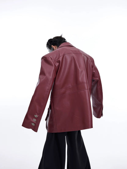 Oversize PU Leather Jacket WN5061