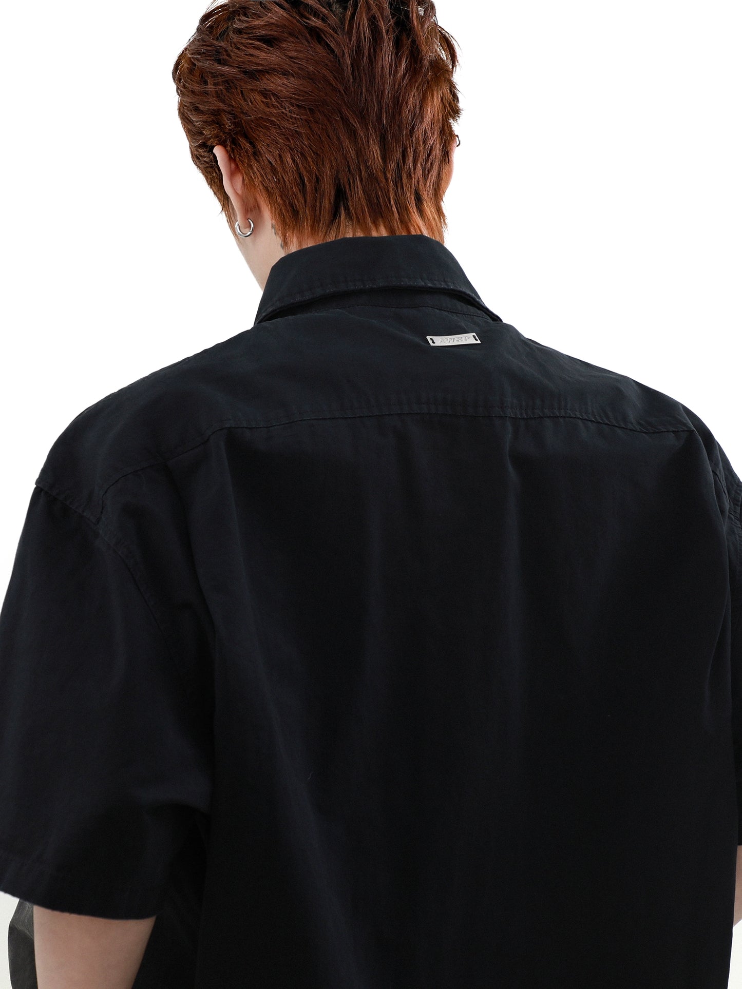 Retro Washed Gradient Short Sleeve Shirt WN4951